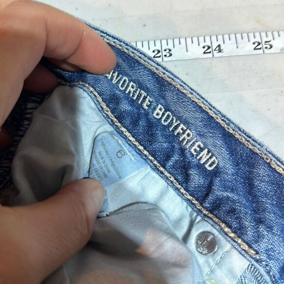 Vintage American Eagle Outfitters Women's Favorite Boyfriend Jeans Blue Size 6 - Picture 12 of 12